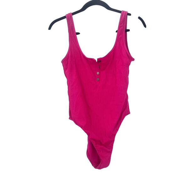 L*Space Ridin' High Ribbed Float On Swimsuit Classic Bubblegum Pink Size L NWOT - Picture 5 of 13